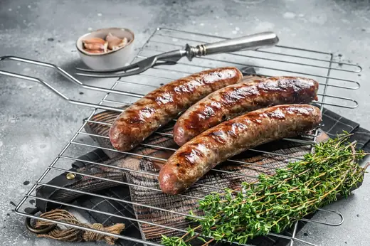 Grillpølser i airfryer – sprøde og lækre.